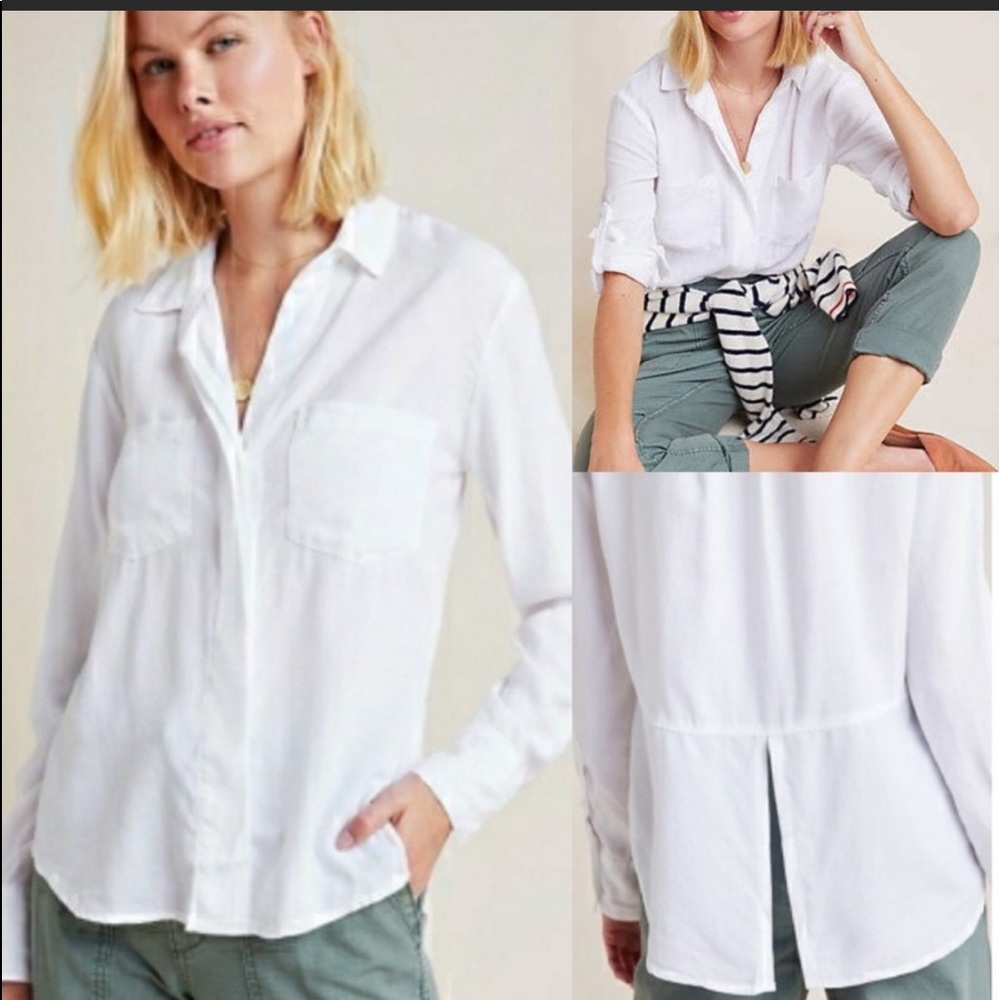 Cloth & Stone Lindsey Split Back Button Up Top